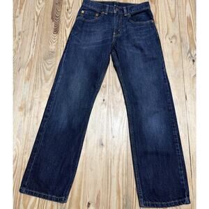 LEVI'S 505 Regular Jeans Kids 12 Slim W24 L26 Dark Wash Straight Leg boys